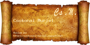 Csokonai Muriel névjegykártya